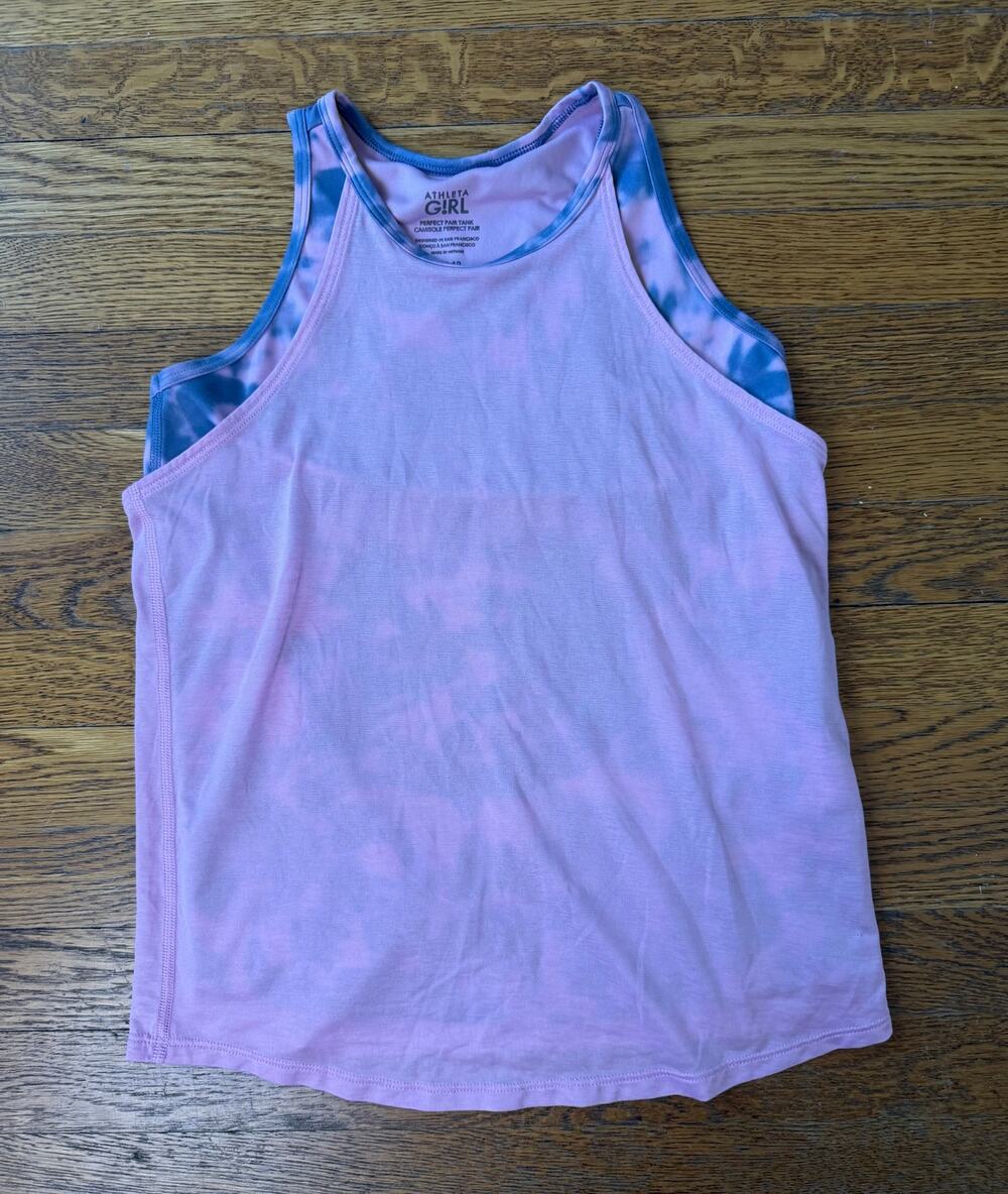 Athleta Girl Perfect Pair Pink Tank Top Size 8-10